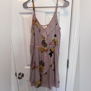 Entro Asymmetrical Dress in Lavender Floral
